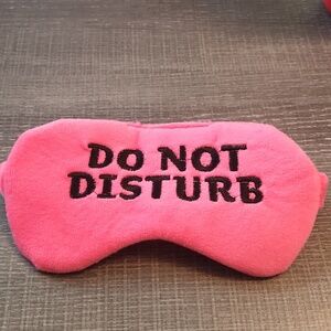 Super Soft Pink Sleep Mask with Fun Slogan
